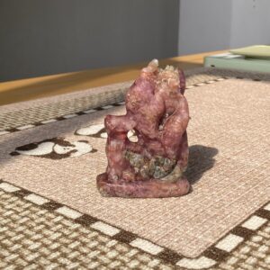 Nine-tailed fox crystal carving, natural fluorite nine-tailed fox